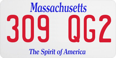 MA license plate 309QG2