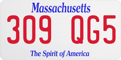MA license plate 309QG5