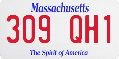 MA license plate 309QH1