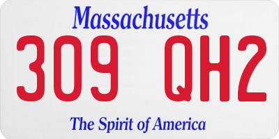MA license plate 309QH2