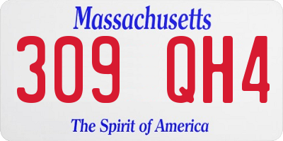 MA license plate 309QH4