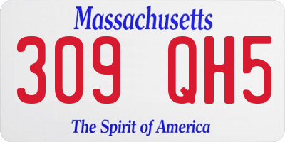 MA license plate 309QH5