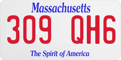 MA license plate 309QH6