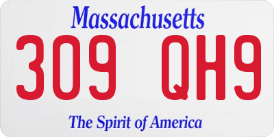 MA license plate 309QH9