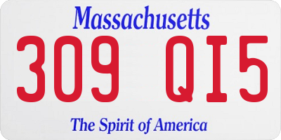 MA license plate 309QI5