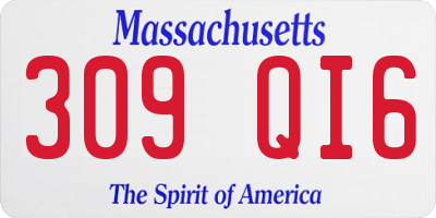 MA license plate 309QI6