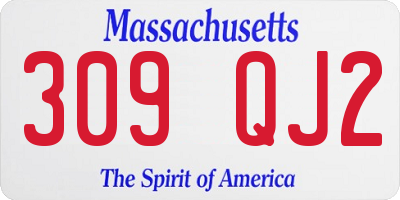 MA license plate 309QJ2