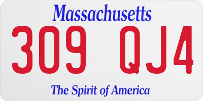 MA license plate 309QJ4