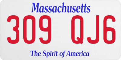 MA license plate 309QJ6