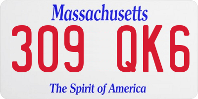 MA license plate 309QK6