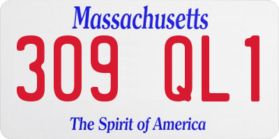 MA license plate 309QL1