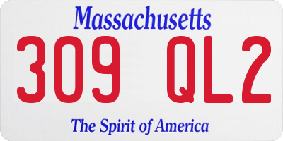 MA license plate 309QL2