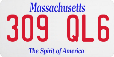 MA license plate 309QL6