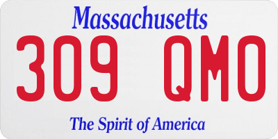 MA license plate 309QM0