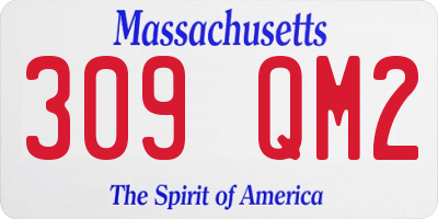 MA license plate 309QM2