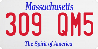MA license plate 309QM5