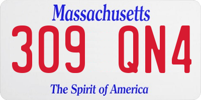 MA license plate 309QN4