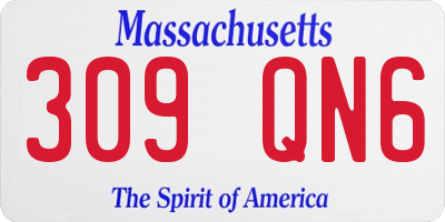 MA license plate 309QN6