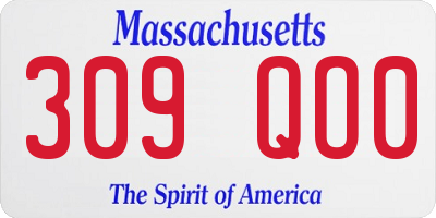 MA license plate 309QO0