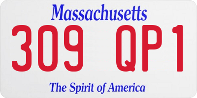 MA license plate 309QP1