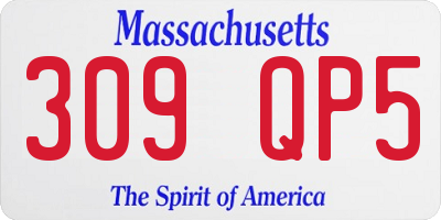 MA license plate 309QP5