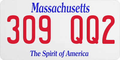 MA license plate 309QQ2