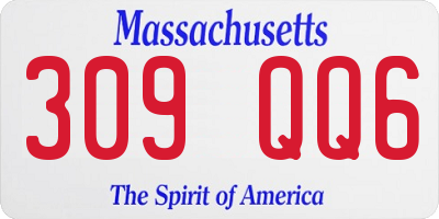 MA license plate 309QQ6