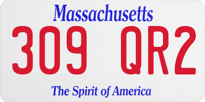 MA license plate 309QR2