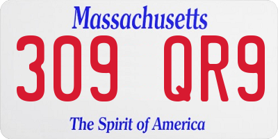 MA license plate 309QR9