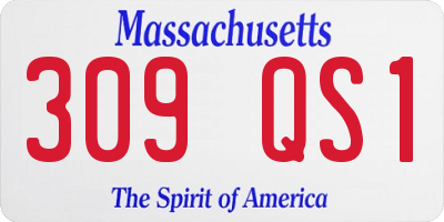 MA license plate 309QS1