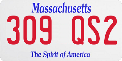 MA license plate 309QS2