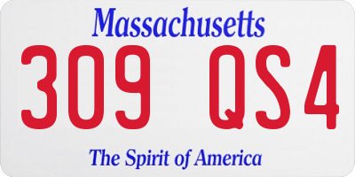 MA license plate 309QS4