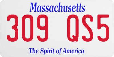 MA license plate 309QS5