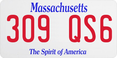 MA license plate 309QS6