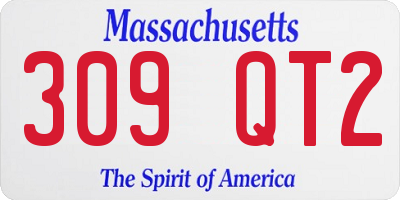 MA license plate 309QT2
