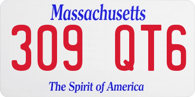 MA license plate 309QT6