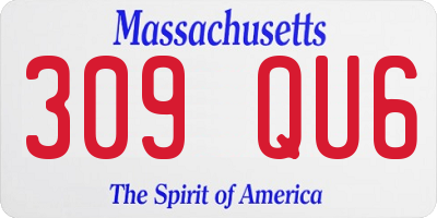 MA license plate 309QU6