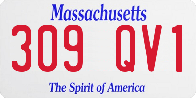MA license plate 309QV1