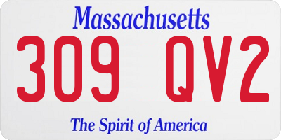 MA license plate 309QV2