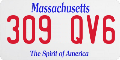 MA license plate 309QV6