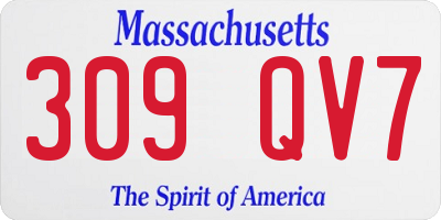 MA license plate 309QV7