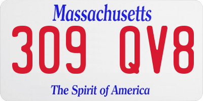 MA license plate 309QV8