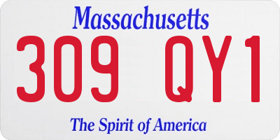 MA license plate 309QY1