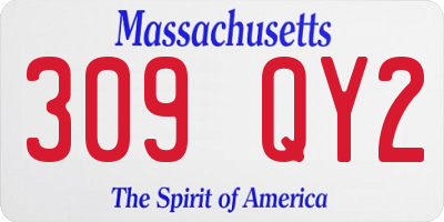 MA license plate 309QY2
