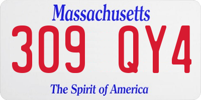 MA license plate 309QY4