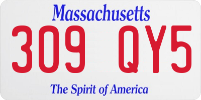 MA license plate 309QY5