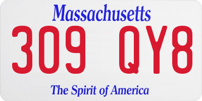 MA license plate 309QY8