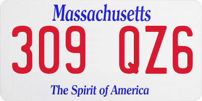 MA license plate 309QZ6