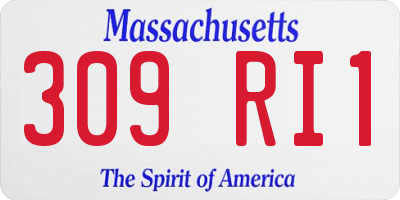 MA license plate 309RI1