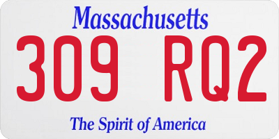 MA license plate 309RQ2